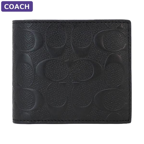 COACH（コーチ） 財布 二つ折り財布 F75371 BLK ミニ財布 IDケース