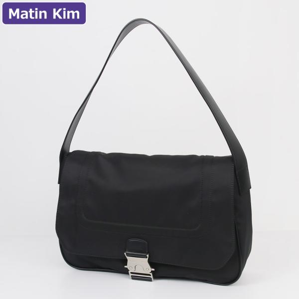 Matin kim ブラックレザーショルダーバッグ Matin Kim ブラック レザーショルダーバッグ 韓国 - メルカリ