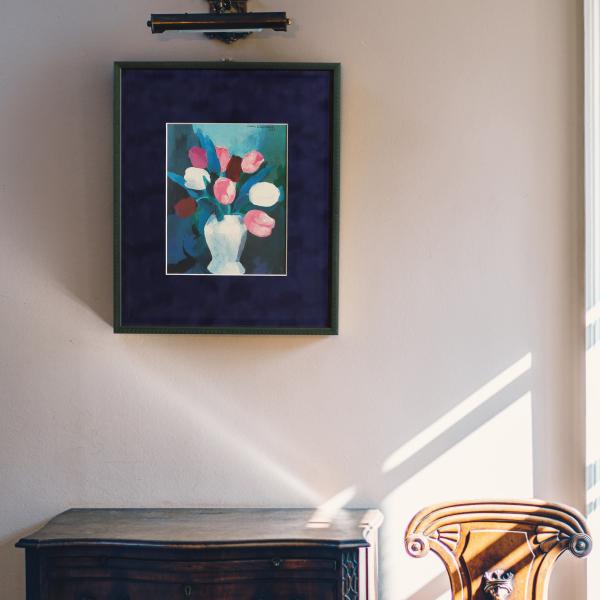 マリー・ローランサン 「チューリップ」アートポスター（フレーム付き