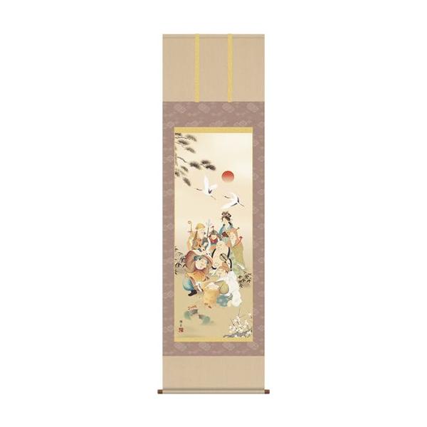 掛軸 掛け軸 七福神 鵜飼雄平 おめでたい掛軸送料無料 尺五 祝賀用掛軸 床の間 和室 飾る 正月 オシャレ モダン 吊るす 表装 Buyee Buyee Japanese Proxy Service Buy From Japan Bot Online