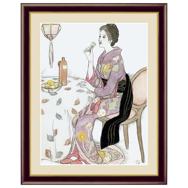 最安値挑戦 アート額絵 竹久夢二 青い酒 G4 Bn062 F6 52 42cm 高い素材 Gdpcambodia Org