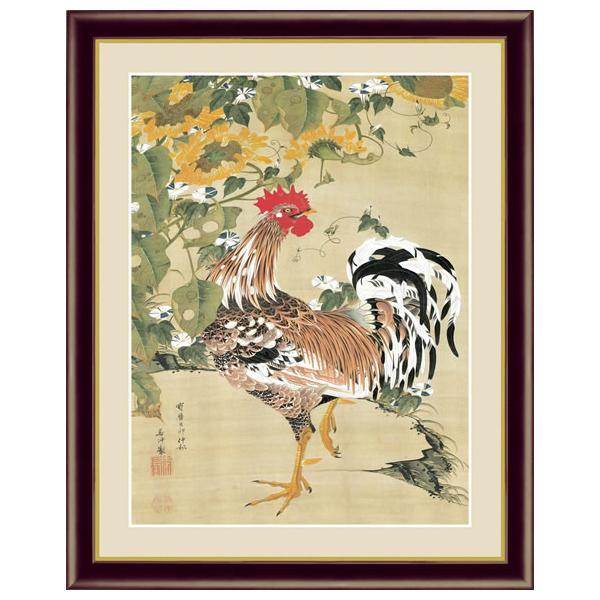 F6 日本の名画額 向日葵雄鶏図 ひまわりゆうけいず 伊藤若冲 モダンアート インテリア 安らぎ 潤い 壁掛け 送料無料 G4 Bn128 掛け軸のほなこてyahoo 店 通販 Yahoo ショッピング