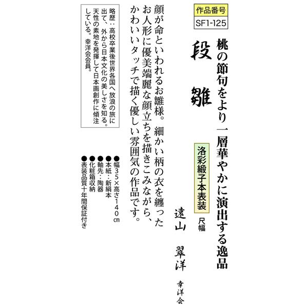 掛軸掛け軸 段雛 遠山翠洋送料無料掛け軸 ミニサイズ尺幅 和室床の間初節句桃雛祭り飾りお雛様女の子モダンオシャレギフト表装 Buyee Buyee 提供一站式最全面最专业现地yahoo Japan拍卖代bid代拍代购服务