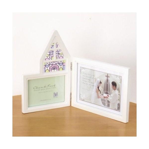 フォトフレーム 写真立て 2面 ウェディング チャーチルーフ 2枚 L判 1枚 2l 1枚 結婚祝い Cf プロヴァンスの風 Yahoo 店 通販 Yahoo ショッピング
