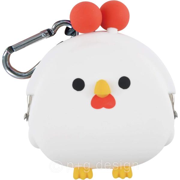 3D POCHI Friends BIRD コケコッコ NEW シリコン がまぐち ニワトリ ピージーデザイン ポーチ