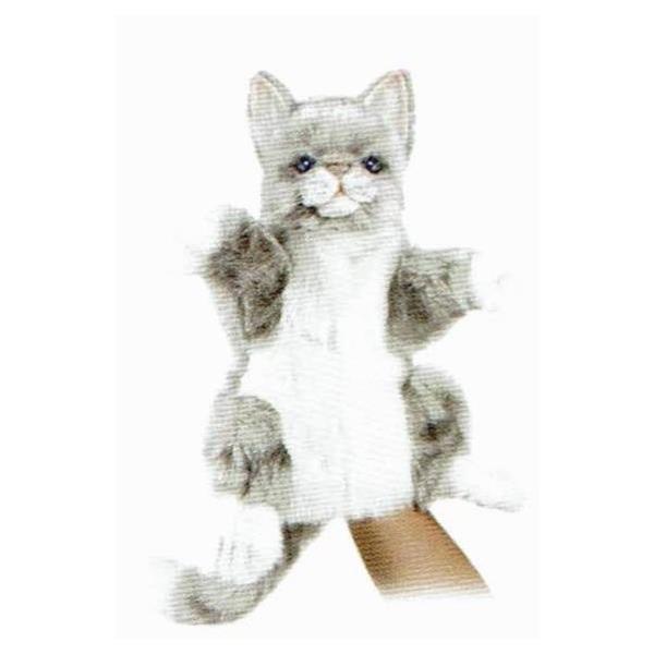 HANSA ハンドパペット ネコ グレー 7163 CAT GRAY PUPPET 猫