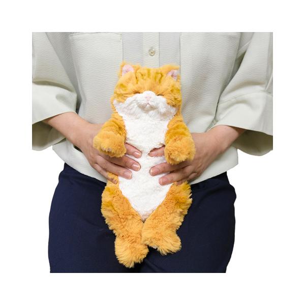 ひざねこ すやすや S チャシロ 小さいサイズ 猫 ぬいぐるみ ネコ