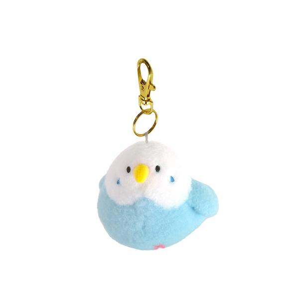 ぽわびより キーチェーン インコ BL 鳥 セキセイインコ ブルー