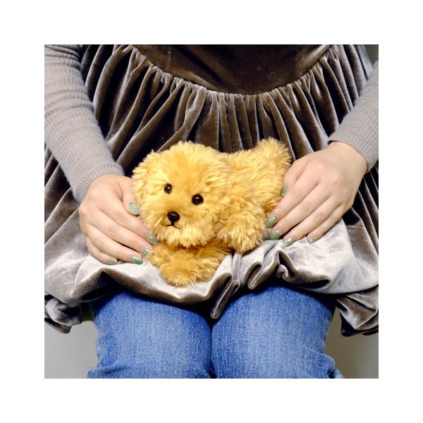 ひざわんこ SSサイズ トイプードル ベージュ 小さいサイズ ぬいぐるみ 犬 プードル サンレモン
