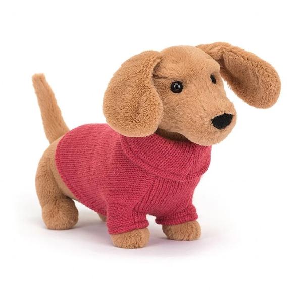 JELLY CAT Sweater Sausage Dog Pink ダックスフント ぬいぐるみ JELLY CAT Sweater Sausage Dog Pink ダックスフント ぬいぐるみ