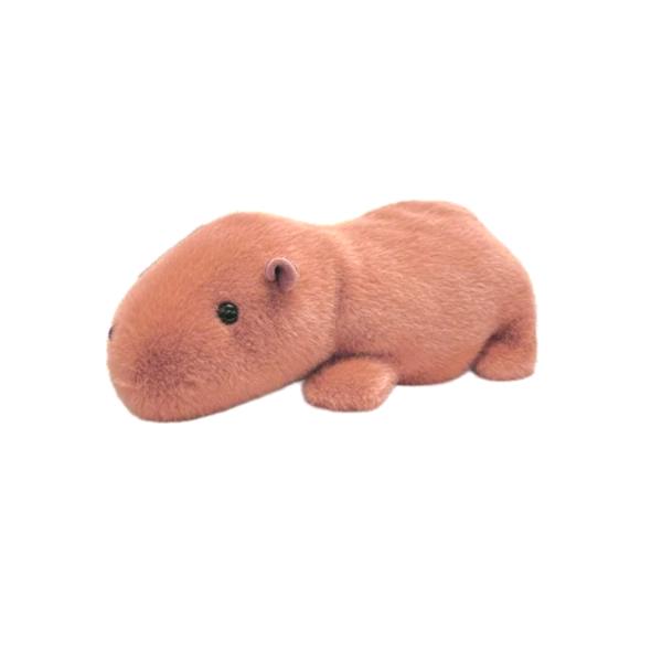 カピバラのぬいぐるみ　もふもふです(^o^) リニューアル ふわふわカピバラ ブラウン Lサイズ ぬいぐるみ カピバラ