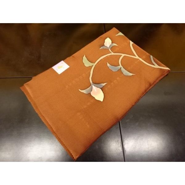 帯揚げ 帯揚 おびあげ No.3-75 濃茶色地 ブラウン系 日本製品 絹100％ 彩 京都府 丹後縮緬 丹後ちりめん生地 丹後美術織 染色 加工 日本 ろうけつ染め