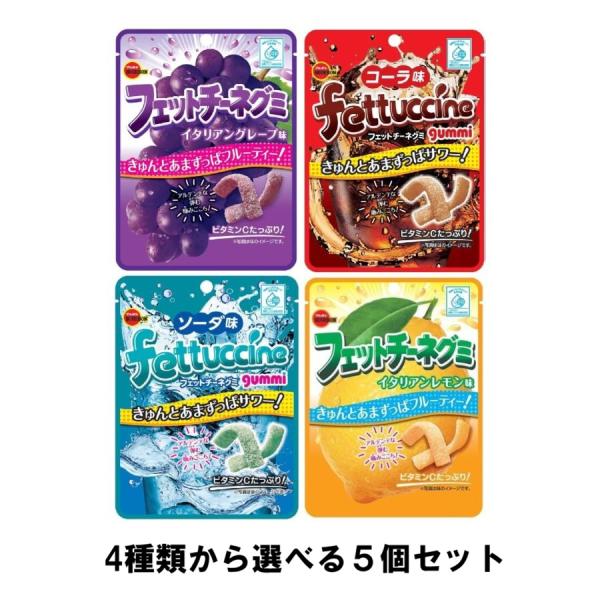 ブルボン フェットチーネグミ 50g×5個 （4種類の中から選べる5個セット）