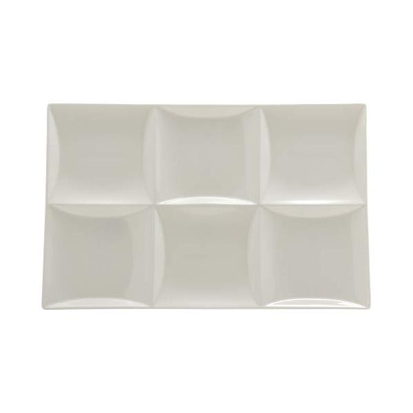 NARUMIナルミ プレート 皿 石目レリーフ ホワイト 30cm スクエア 仕切皿 510955523