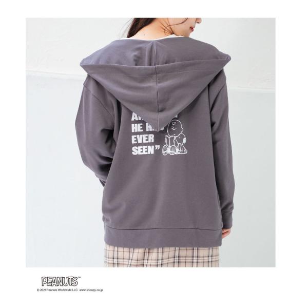 トップス ジップパーカー 長袖 ロゴ イラストプリント おしゃれ レディース 秋 冬 Honeys ハニーズ スヌーピージップパーカー ハニーズ Paypayモール店 通販 Paypayモール