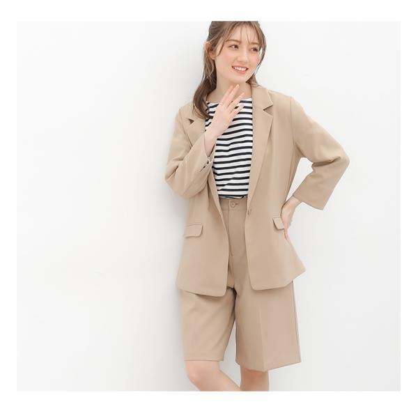 最も ジャケット アウター テーラージャケット テーラード 麻調 レディース 春 夏 Honeys ハニーズ ８分袖ゆるシングルテーラー Heartlandgolfpark Com