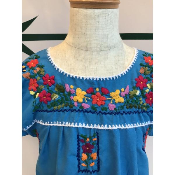 メキシカンワンピース 子供服ヴィンテージ 古着 メキシコ メキシカンドレス 青 刺繍 民族 お花 ビンテージ キッズ 子供服 90 100 Honey Supply Buyee Buyee 日本の通販商品 オークションの代理入札 代理購入