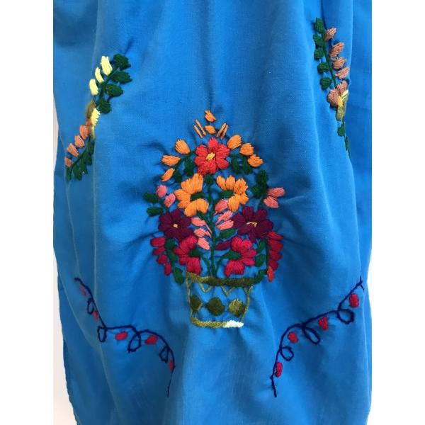 メキシカンワンピース 子供服ヴィンテージ 古着 メキシコ メキシカンドレス 青 刺繍 民族 お花 ビンテージ キッズ 子供服 90 100 Honey Supply Buyee Buyee 日本の通販商品 オークションの代理入札 代理購入