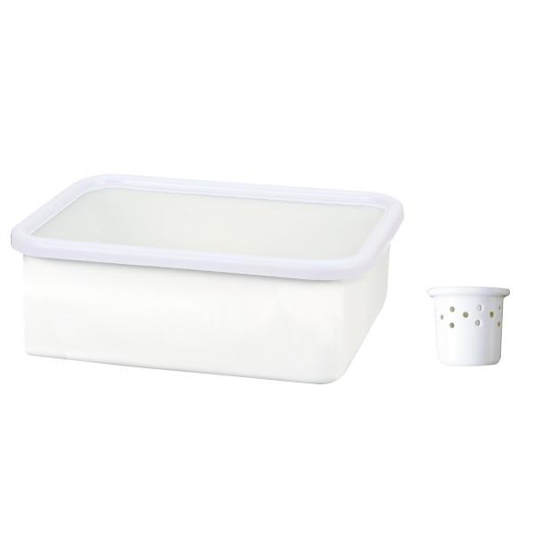 ちょっとぬか漬け容器（水取り器付） : 富士ホーロー公式通販サイト