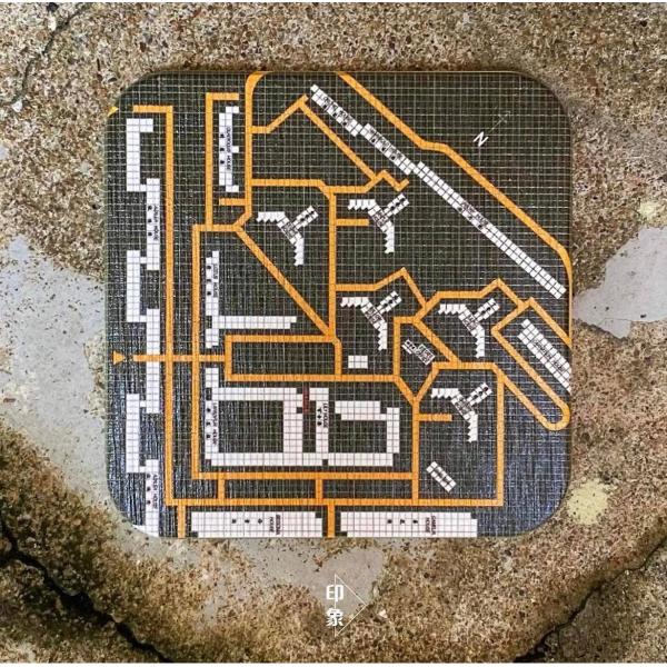 【ご確認用】レトロなタイルコースター 2個 骨董 ヴィンテージ hongkongsoulbase_we20