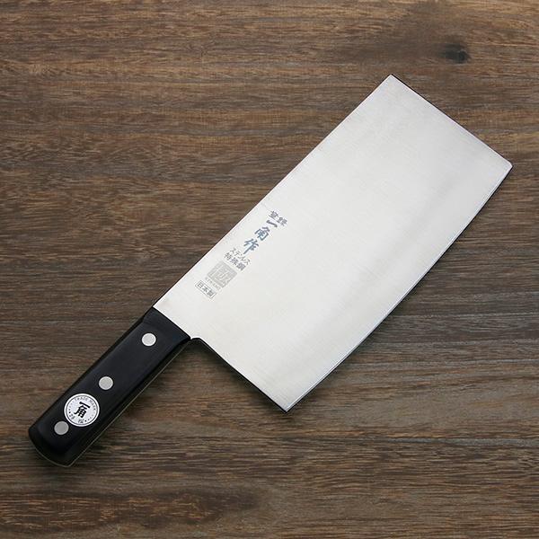 中華包丁 両刃 220mm 一角作 赤龍 方頭刃 中厚 上級者向け 日本 中華包丁 両刃 220mm 一角作 赤龍 方頭刃 中厚 上級者向け 日本