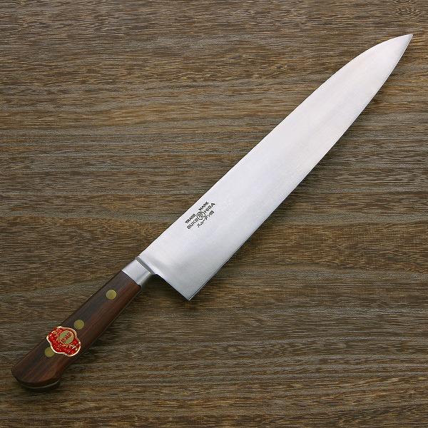 源 助久 牛刀 300mm スウェーデン鋼 ツバ付きローズ柄 源 助久 牛刀 300mm スウェーデン鋼 ツバ付きローズ柄