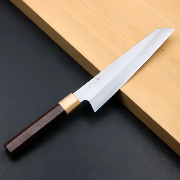 三寿ゞ作 和牛刀 両刃 210mm 切付型 V金10号 ステンレス割込み 紫檀