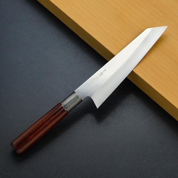 三寿ゞ作 和牛刀 両刃 180mm 切付型 V金10号 ステンレス割込み 真鍮口
