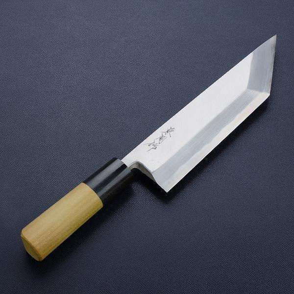 東周作 鰻裂き包丁 片刃 180mm 江戸裂き 関東型 青紙2号 付け鋼 磨き