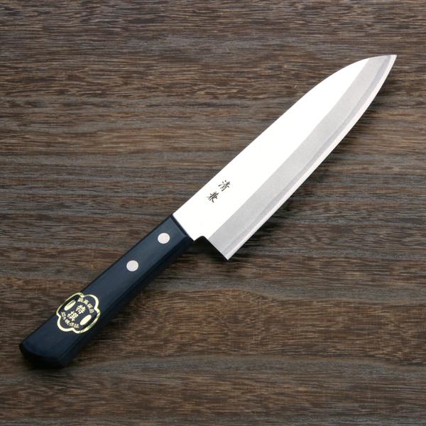 源 清兼 三徳包丁 両刃 165mm 白紙2号 DP割込み ステンレス 薄刃