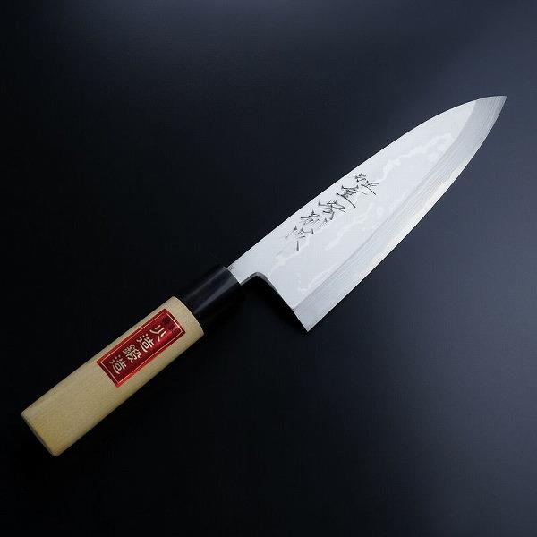 OH済 ８寸大出刃青紙刃厚7ｍｍ火造鍛造品　特製有次　本刃付＆ケース付き　中古 OH済 8寸大出刃青紙刃厚7mm火造鍛造品 特製有次 本刃付