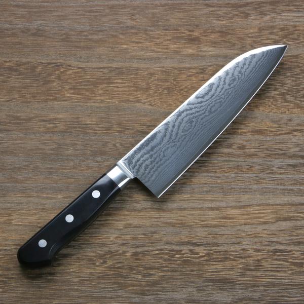 名入れ無料 三徳包丁 両刃 180mm V金10号 ステンレス ダマスカス 名入れ無料 三徳包丁 両刃 180mm V金10号 ステンレス ダマスカス