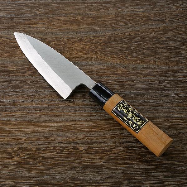 名入れ無料 出刃包丁 片刃 135mm 銀三ステンレス 桜柄 左利き用 一般 