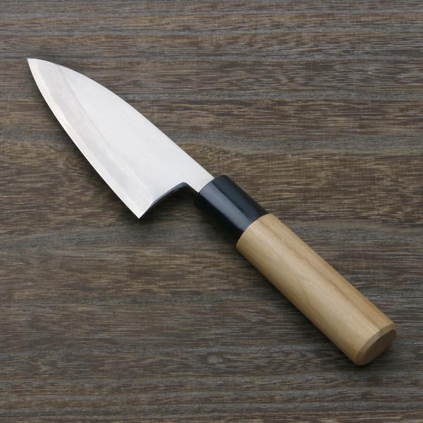 名入れ無料 小出刃包丁 片刃 105mm 白紙2号 鋼付 左利き用 日本