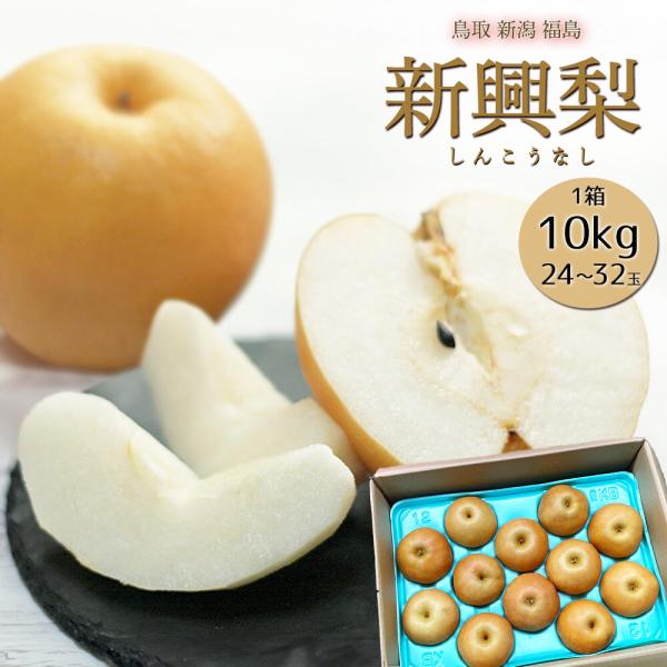 ■商品新興梨（しんこうなし） 産地リレー（産地おまかせ）■容量1ケース約10kg (24〜32玉入)■発送時期こちらの商品は10月中旬頃より順次発送いたします。■特徴秋の味覚をたっぷり楽しみたい方にぴったりの「新興梨」。ひと玉ひと玉が大きく...