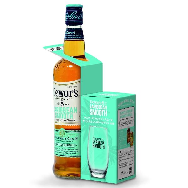 デュワーズ 【グラス付きパック】ウイスキー カリビアンスムース 8年