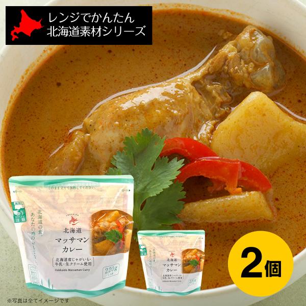 レンチン 時短 家事 南華園 レンジでかんたん 北海道素材シリーズ 北海道マッサマンカレー(220g)×2 スタンドパック