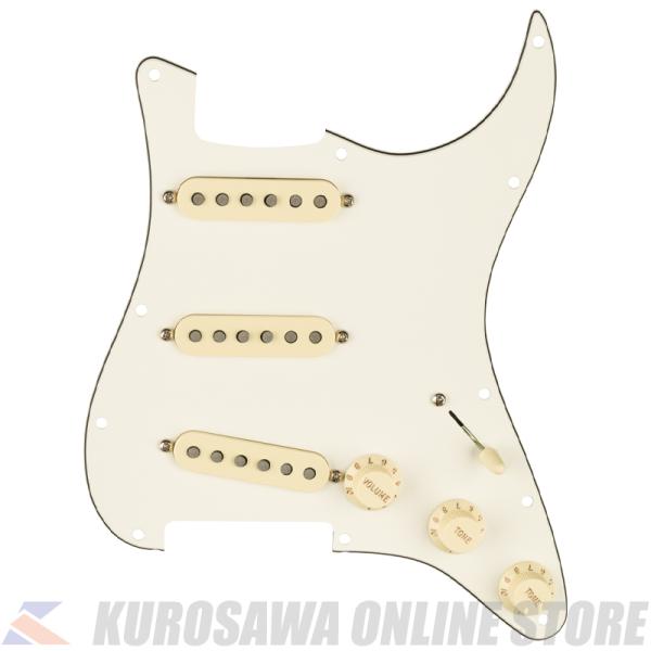 Fender Pre-Wired Strat Pickguard, Tex-Mex SSS, Parchment 11 Hole PG (\t)