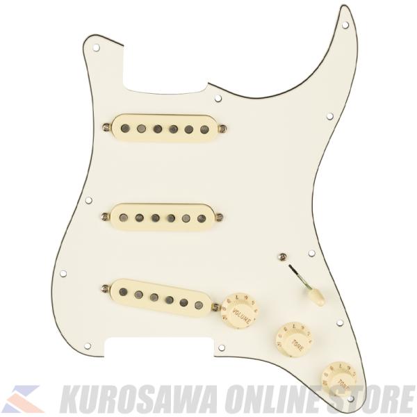 Fender Pre-Wired Strat Pickguard, Custom Shop Custom '69 SSS, Parchment 11 Hole PG (\t)