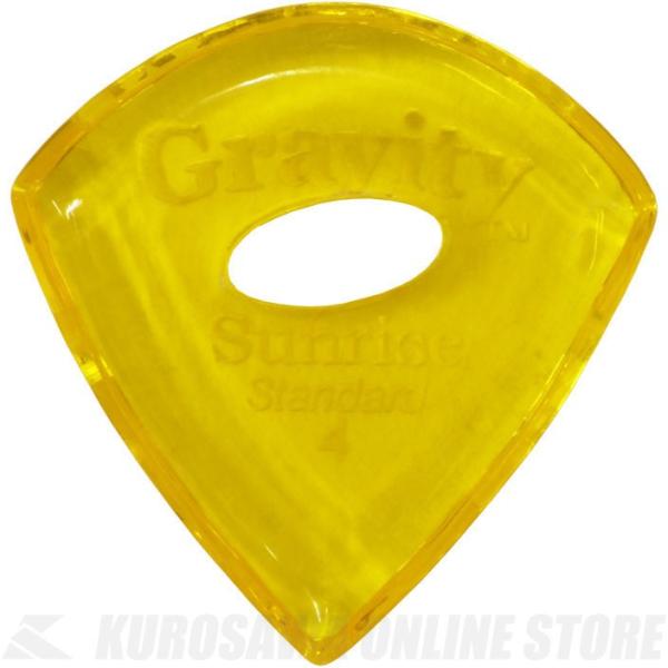 GRAVITY GUITAR PICKS GSUS4PE (4.0 mm with Elipse Grip Hole, Yellow) (�s�b�N)(�l�R�|�X)