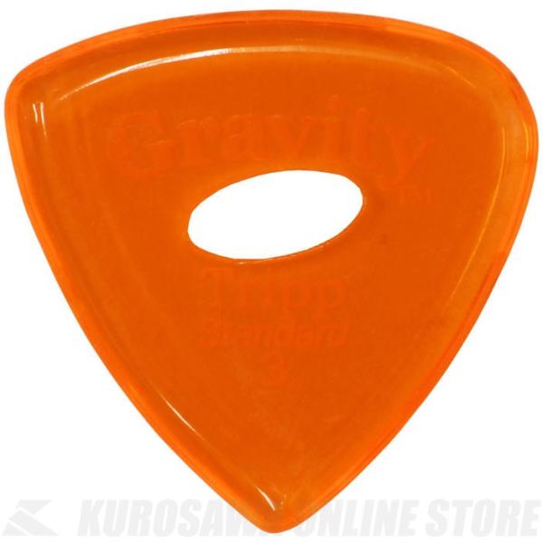 GRAVITY GUITAR PICKS GTRS3PE (3.0 mm with Elipse Grip Hole, Orange) (sbN)(lR|X)
