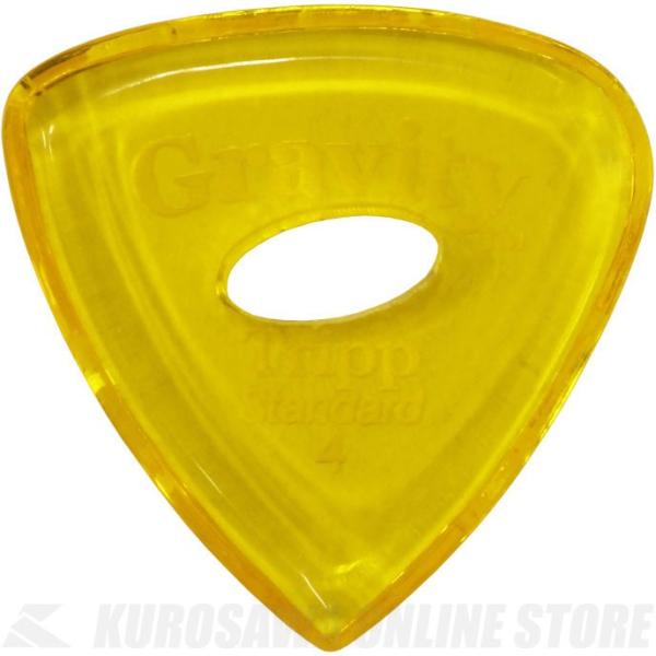 GRAVITY GUITAR PICKS GTRS4PE (4.0 mm with Elipse Grip Hole, Yellow) (�s�b�N)(�l�R�|�X)