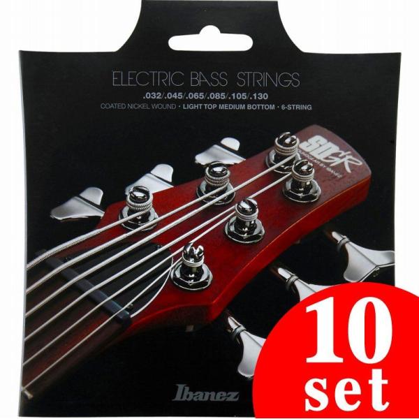 Ibanez Accessory Series IEBS6C 6st/Light Top Midium Bottom (Nickel Wound / 32-130) (�x�[�X��/�R�[�e�B���O��)(10�Z�b�g)(��������)