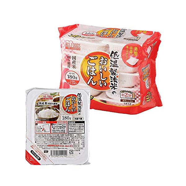 サイズ：10個原材料:うるち米(国産)内容量:1.8kg(180g×10食)カロリー:1食(180g)当たり259kcal商品サイズ(高さx奥行x幅):19cm×22.8cm×53.9cmブラント名:アイリスオーヤマ(IRIS OHYAMA...