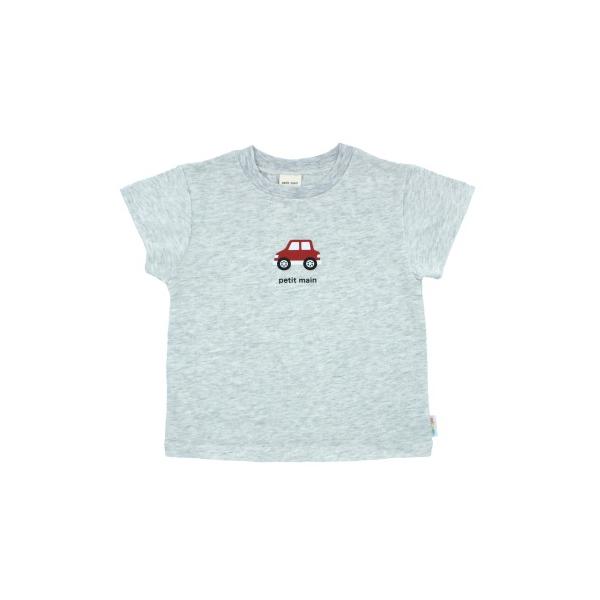 petit main（プティマイン）プリントＴシャツ　グレー（S:0040）