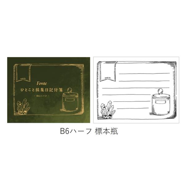 Fonte ひとこと採集日記付箋 B6ハーフ 標本瓶  (S:0040)