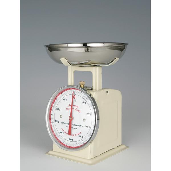 AMERICAN KITCHEN SCALE IVORY   �A�����J���L�b�`���X�P�[���@�A�C�{���[ �_���g�� 100-061IV (S�F0240)