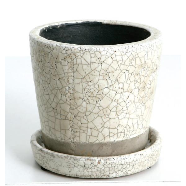 COLOR GLAZED POT  IVORY J[OCYh|bg@AC{[ _g Mt   CH13-G476IV (SF0240)