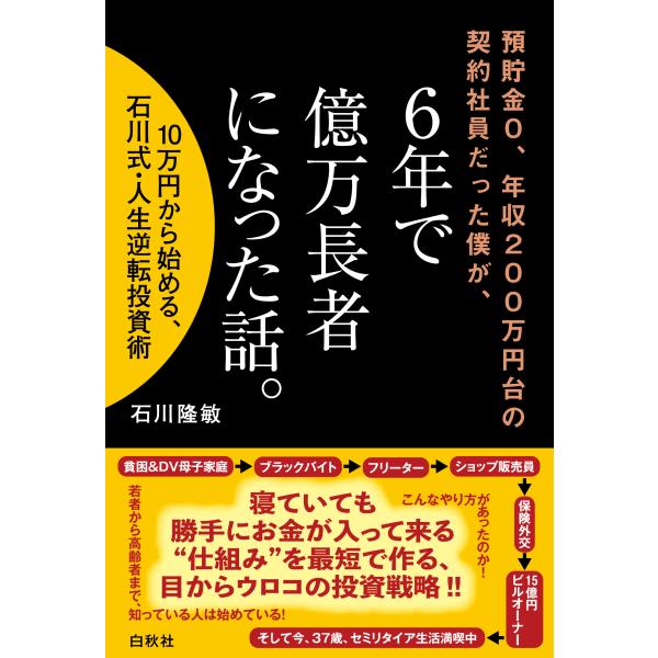 預貯金0、年収200万円台の契約社員だった僕が、6年で億万長者に