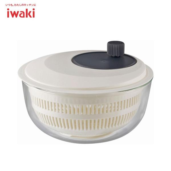 他サイト： iwaki イワキ　耐熱ガラス製サラダスピナー 2.7L　サラダだけじゃないんです♪  K345SSの商品画像